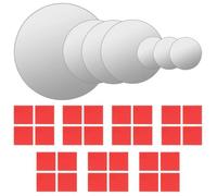 vidaXL Ensemble de miroir mural 7 pcs Verre Rond