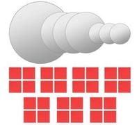 vidaXL Ensemble de miroir mural 7 pcs Verre Rond Blanc G