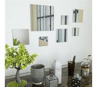 Ensemble de miroirs muraux carrés 7 pcs Verre