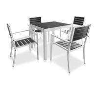 vidaXL Ensemble de Mobilier 5 pcs Noir et Blanc