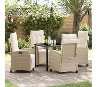 Vidaxl Ensemble De Mobilier De Jardin 5 Pièces En Rattan Beige