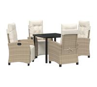 vidaXL Ensemble de mobilier de Jardin 5 pièces en Rattan Beige