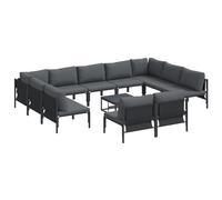 vidaXL Ensemble de mobilier de Jardin - Idéal pour ta terrasse ou Ton Jardin ! Il est résistant au Mauvais Temps et Hyper Confortable. Ce canapé modulable est protégé des UV et Parfait pour optimiser