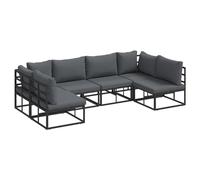 vidaXL Ensemble de mobilier de Jardin pour la terrasse - Canapé Lounge modulable et résistant aux intempéries pour Vos soirées Entre Amis