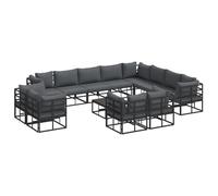 vidaXL Ensemble de mobilier de Jardin - sièges Super Confort, en alu résistant aux intempéries et Design Adaptable