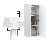 vidaXL Ensemble de mobilier de Salle de Bain 2 pc Blanc