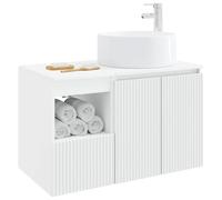 vidaXL Ensemble de mobilier de Salle de Bain 2 pc Blanc