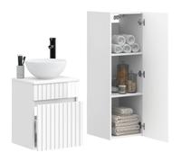 vidaXL Ensemble de mobilier de Salle de Bain 2 pc Blanc Brillant