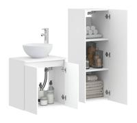 vidaXL Ensemble de mobilier de Salle de Bain 2 pc Blanc Brillant