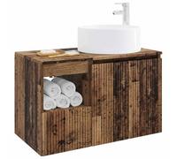 vidaXL Ensemble de mobilier de Salle de Bain 2 pc Bois Ancien