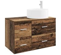 vidaXL Ensemble de mobilier de Salle de Bain 2 pc Bois Ancien