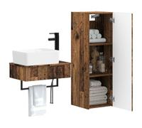 vidaXL Ensemble de mobilier de Salle de Bain 2 pc Bois Ancien