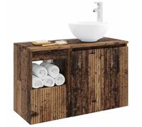 vidaXL Ensemble de mobilier de Salle de Bain 2 pc Bois Ancien