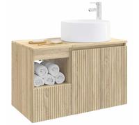 vidaXL Ensemble de mobilier de Salle de Bain 2 pc Chêne Sonoma