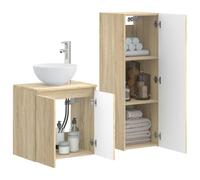 vidaXL Ensemble de mobilier de Salle de Bain 2 pc Chêne Sonoma