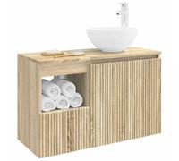 vidaXL Ensemble de mobilier de Salle de Bain 2 pc Chêne Sonoma