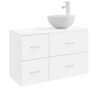 vidaXL Ensemble de mobilier de Salle de Bain 2 pcs Blanc,