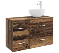 vidaXL Ensemble de mobilier de Salle de Bain 2 pcs Bois Ancien,