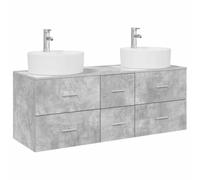 vidaXL Ensemble de mobilier de Salle de Bain 3 pc Gris béton