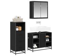 vidaXL Ensemble de mobilier de Salle de Bain 3 pcs Bois Ancien, Ensemble de Meubles de Salle de Bain, Design Moderne, Meuble Vasque rectangulaire, Rangement spacieux, Pratique pour l'intérieur