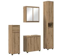 Vidaxl Ensemble De Mobilier De Salle De Bain 4 Pcs Chêne Artisanal