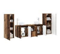 vidaXL Ensemble de mobilier de Salle de Bain 5 pc Bois Ancien