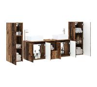 vidaXL Ensemble de mobilier de Salle de Bain 5 pc Bois Ancien