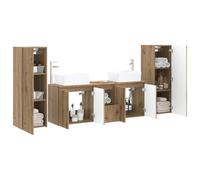 vidaXL Ensemble de mobilier de Salle de Bain 5 pc Chêne Artisanal
