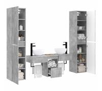 vidaXL Ensemble de mobilier de Salle de Bain 5 pc Gris béton