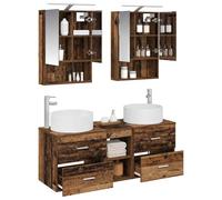 vidaXL Ensemble de mobilier de Salle de Bain 5 pcs Bois Ancien,