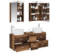 vidaXL Ensemble de mobilier de Salle de Bain 5 pcs Bois Ancien,