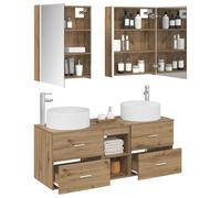 vidaXL Ensemble de mobilier de Salle de Bain 5 pcs Chêne Artisanal,