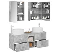 vidaXL Ensemble de mobilier de Salle de Bain 5 pcs Gris béton,