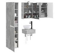 vidaXL Ensemble de mobilier de Salle de Bain 5 pcs Gris béton,