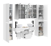 vidaXL Ensemble de mobilier de Salle de Bain 6 pcs Blanc,