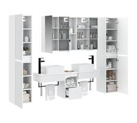vidaXL Ensemble de mobilier de Salle de Bain 6 pcs Blanc,