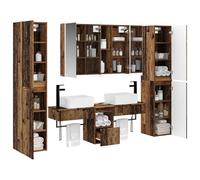 vidaXL Ensemble de mobilier de Salle de Bain 6 pcs Bois Ancien,