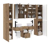 vidaXL Ensemble de mobilier de Salle de Bain 6 pcs Chêne Artisanal,