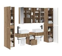 vidaXL Ensemble de mobilier de Salle de Bain 6 pcs Chêne Artisanal,