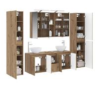 vidaXL Ensemble de mobilier de Salle de Bain 6 pcs Chêne Artisanal,