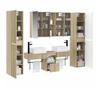 vidaXL Ensemble de mobilier de Salle de Bain 6 pcs Chêne Sonoma,