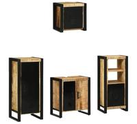 vidaXL Ensemble de mobilier de Salle de Bain avec étagère 4 pcs, Meuble de Rangement Industriel, Meuble rectangulaire pour Salon, Style Moderne, Gain de Place, ajout Tendance
