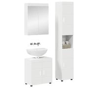 vidaXL Ensemble de mobilier de salle de bain avec étagère TULUM Blanc