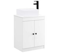 vidaXL Ensemble de mobilier de Salle de Bain Blanc Bois d'ingénierie