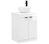 vidaXL Ensemble de mobilier de Salle de Bain Blanc Brillant