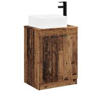 vidaXL Ensemble de mobilier de Salle de Bain Bois Ancien