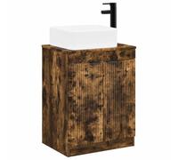 vidaXL Ensemble de mobilier de Salle de Bain Chêne fumé