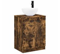 vidaXL Ensemble de mobilier de Salle de Bain Chêne fumé