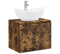 vidaXL Ensemble de mobilier de Salle de Bain Chêne fumé