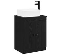 vidaXL Ensemble de mobilier de Salle de Bain Chêne Noir